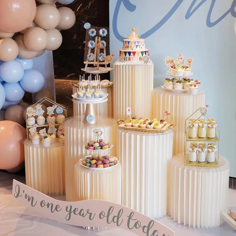 Baby Clothing Rack For Baby Shower - Support à Gâteaux en Papier Pliant,