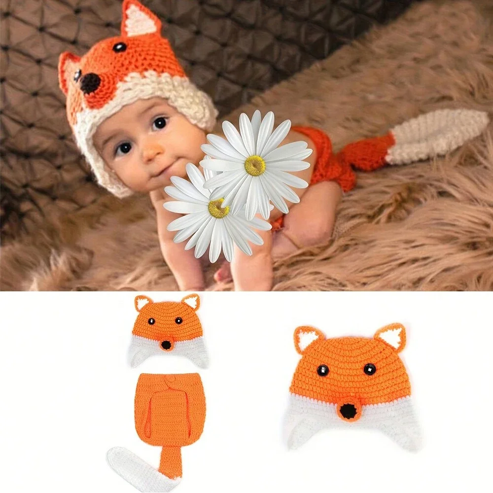 Baby Clothing On Sale - Costume de renard en crochet fait